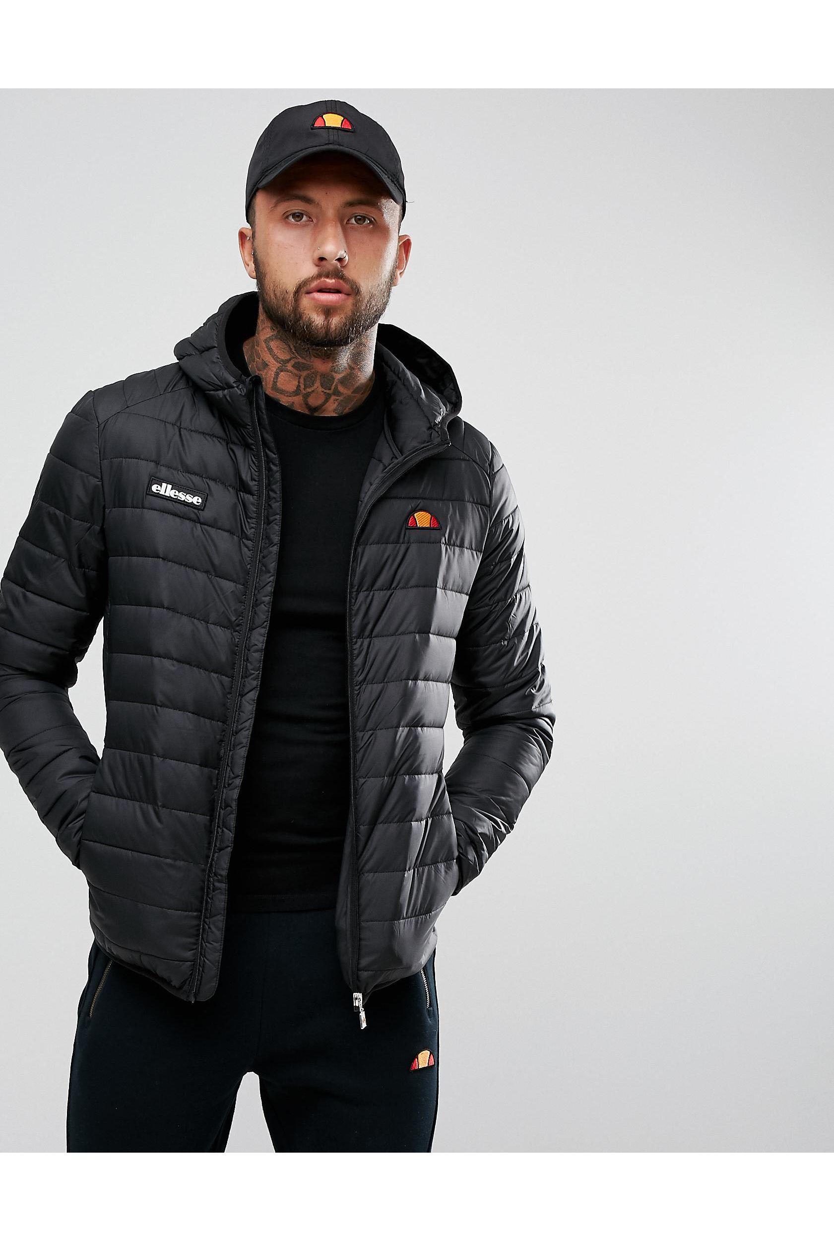 Ellesse Synthetic Lombardy Padded Jacket in Black for Men - Lyst
