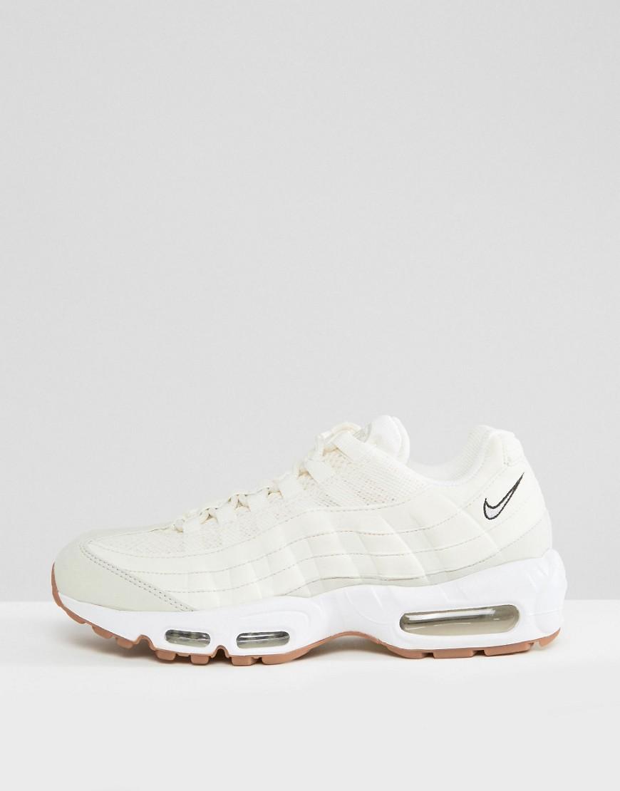 Nike Suede Air Max 95 Trainers In Off White With Gum Sole - Lyst