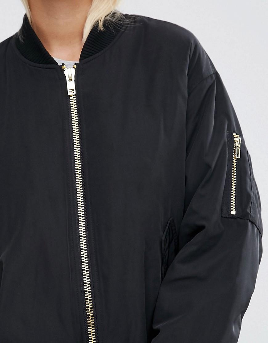 oversized padded bomber jacket