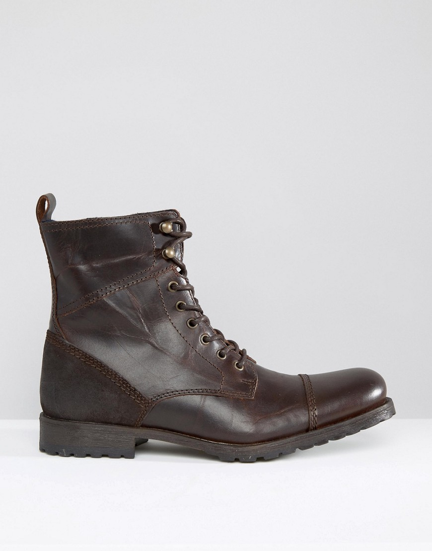 ALDO Graegleah Military Boots In Brown Leather - Brown for Men - Lyst