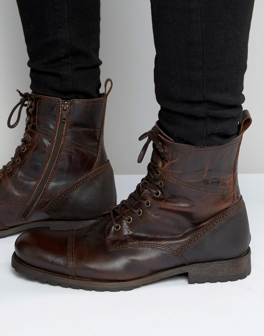 ALDO Graegleah Military Boots In Brown Leather - Brown for Men - Lyst