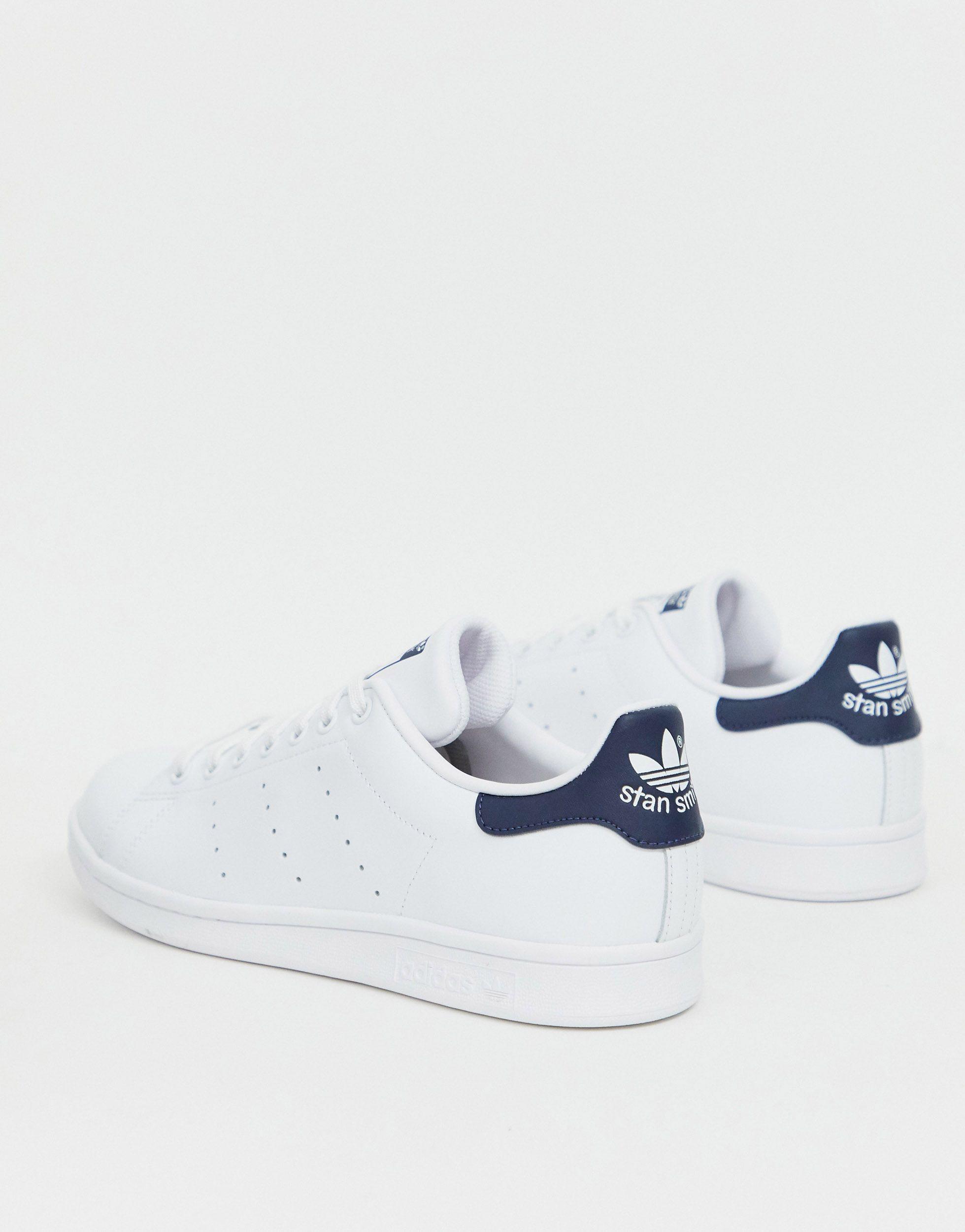 adidas originals stan smith leather trainers in white