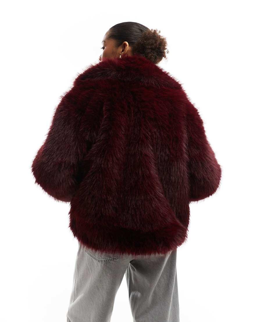 Cotton On Cotton On Mimi Faux Fur Jacket in Red Lyst UK