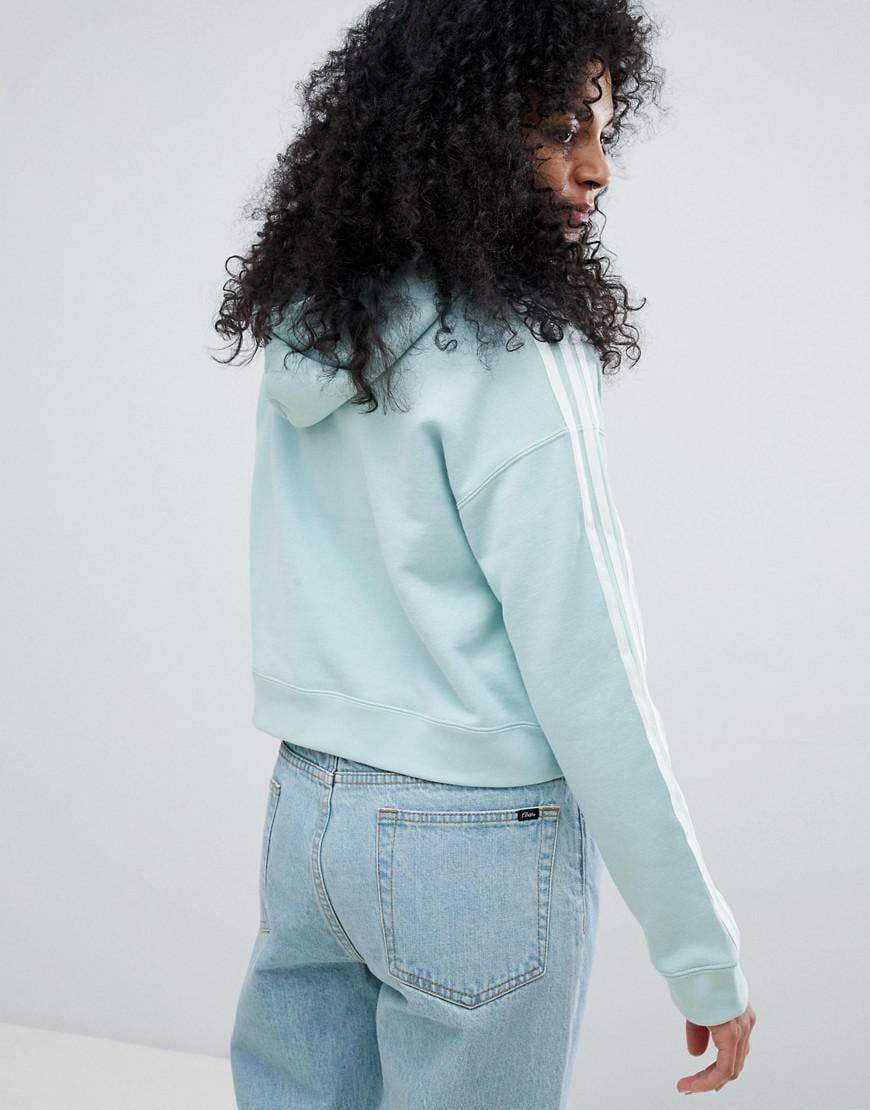 adidas mint green cropped hoodie