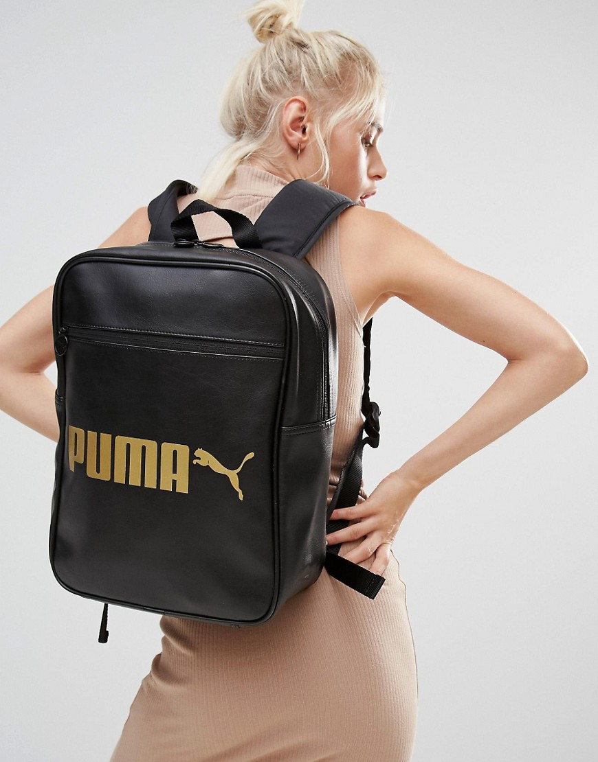 puma backpack black and gold