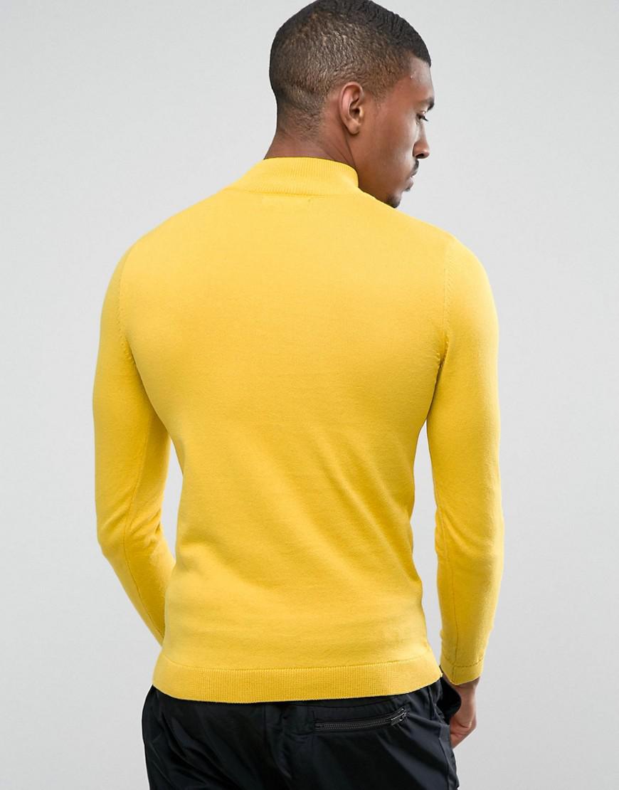 mustard yellow turtleneck mens