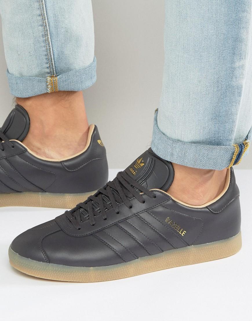 adidas originals gazelle trainers in black