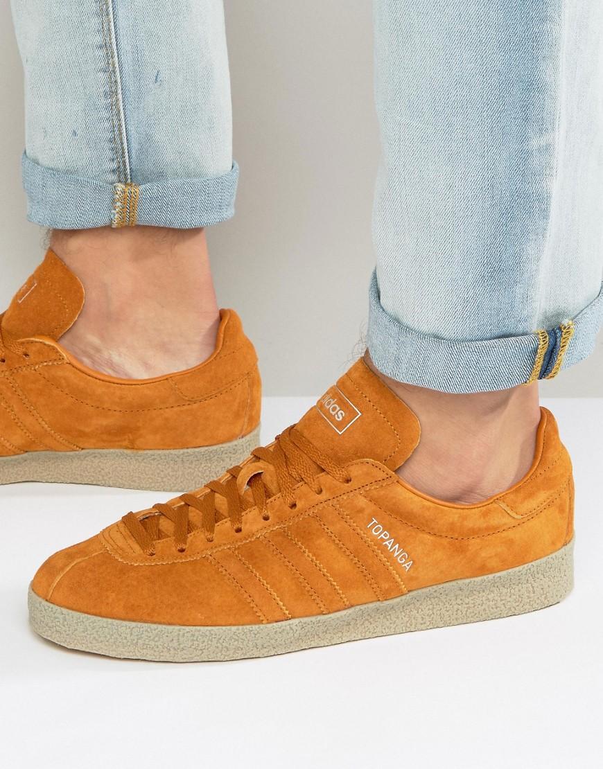 adidas Originals Leather Topanga Trainers In Brown S76625 for Men - Lyst