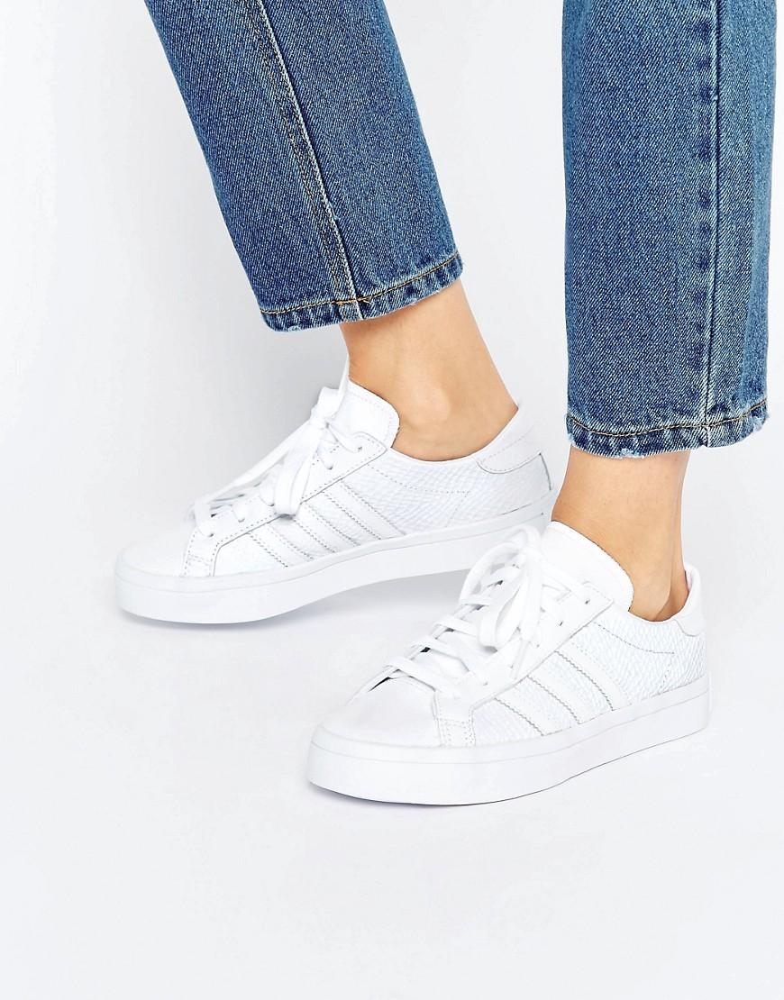 adidas court vantage leather trainers 