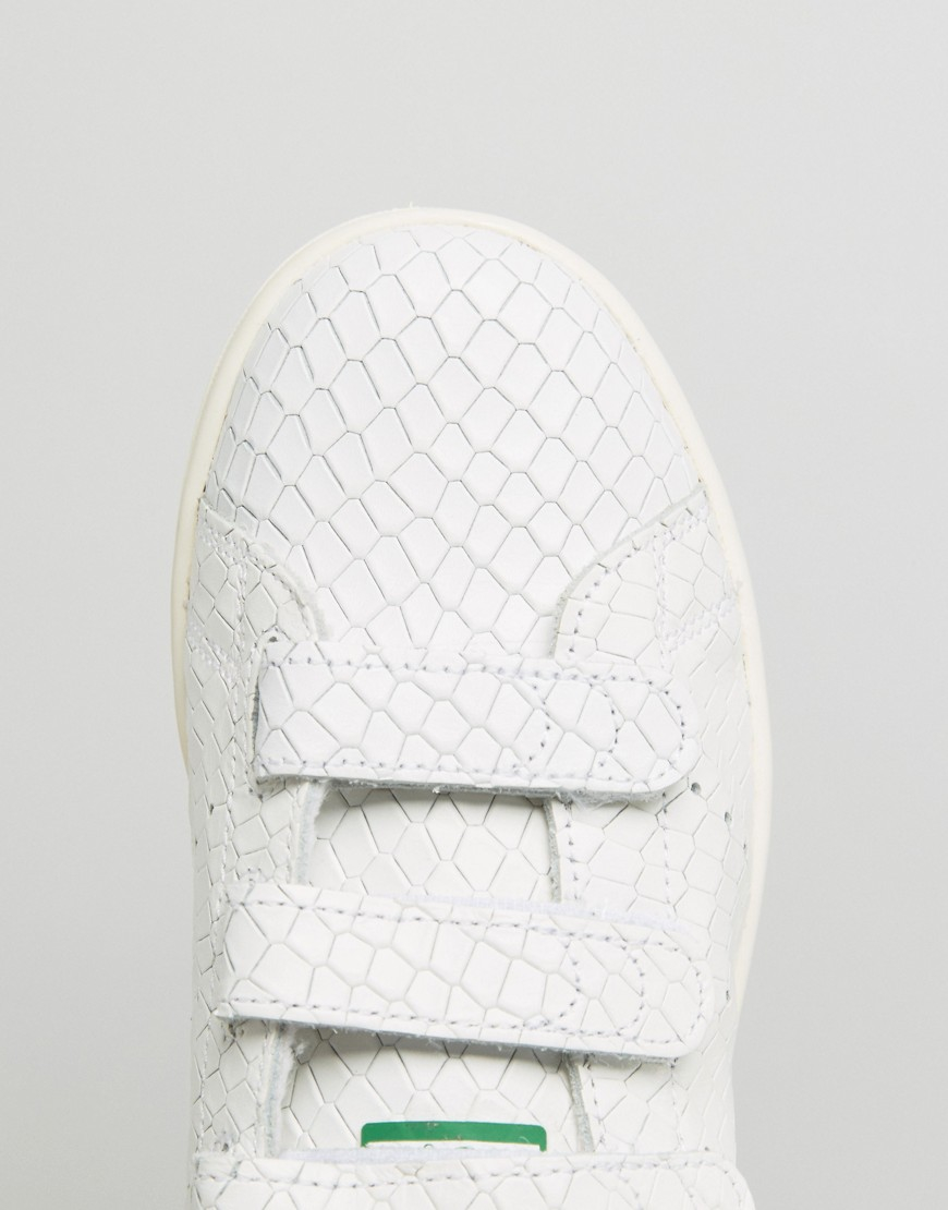 adidas Originals Leather Stan Smith Snake Print Embossed Sneakers in White  | Lyst