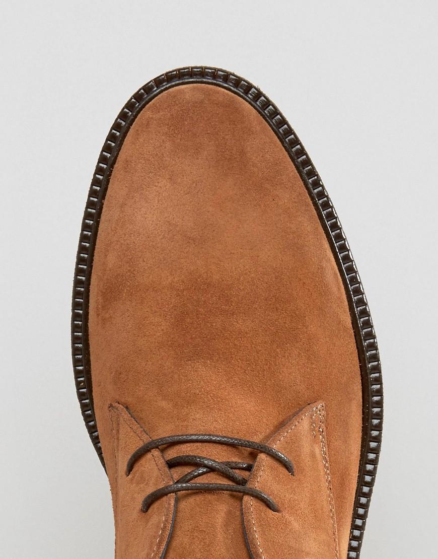 ASOS Chukka Boots With Wedge Sole In Tan Suede in Brown for Men Lyst