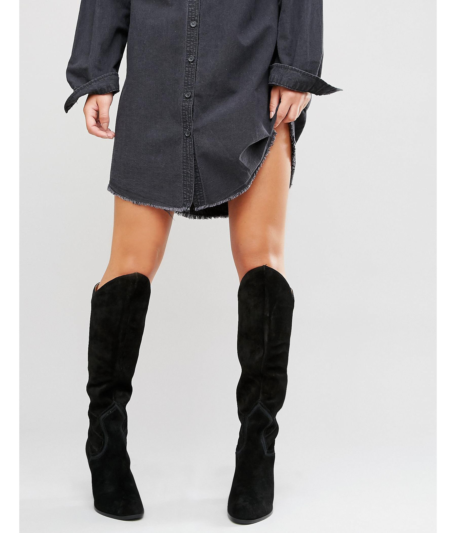 cowgirl boots over the knee
