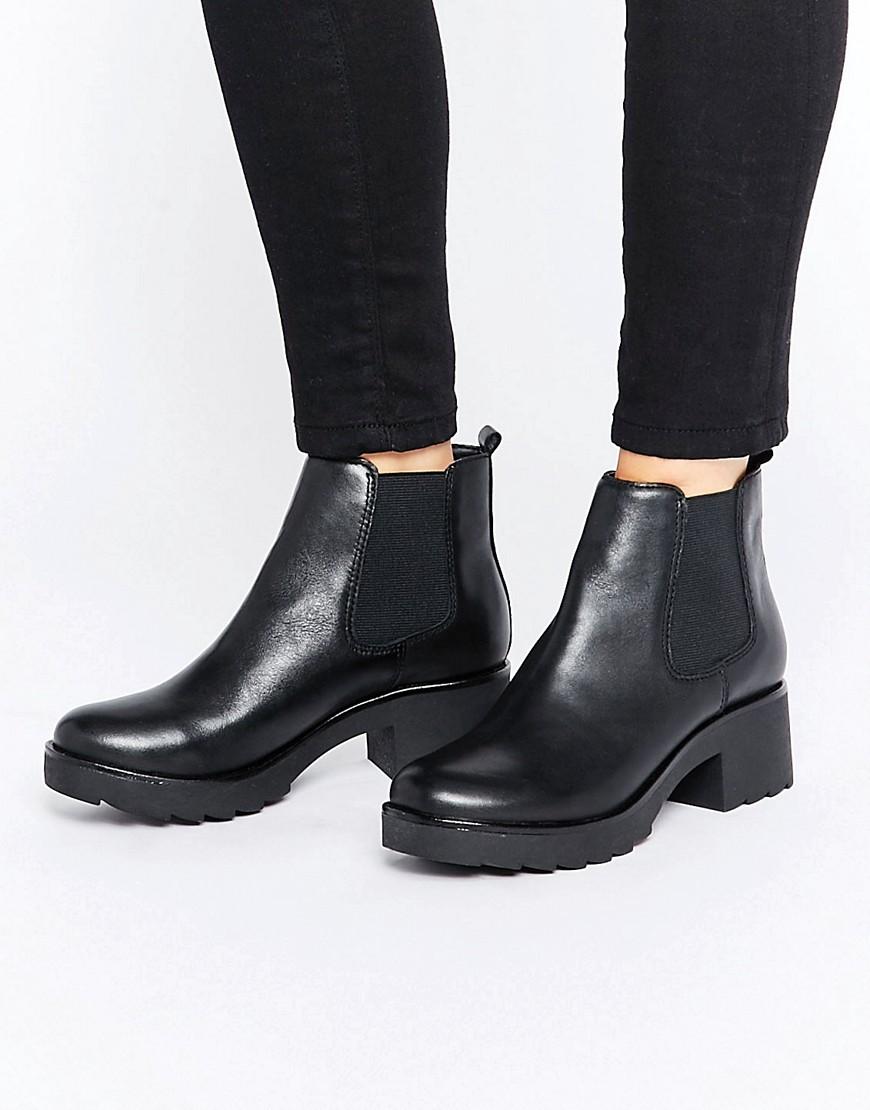 ALDO Manuan Chunky Leather Chelsea Boots in Black - Lyst