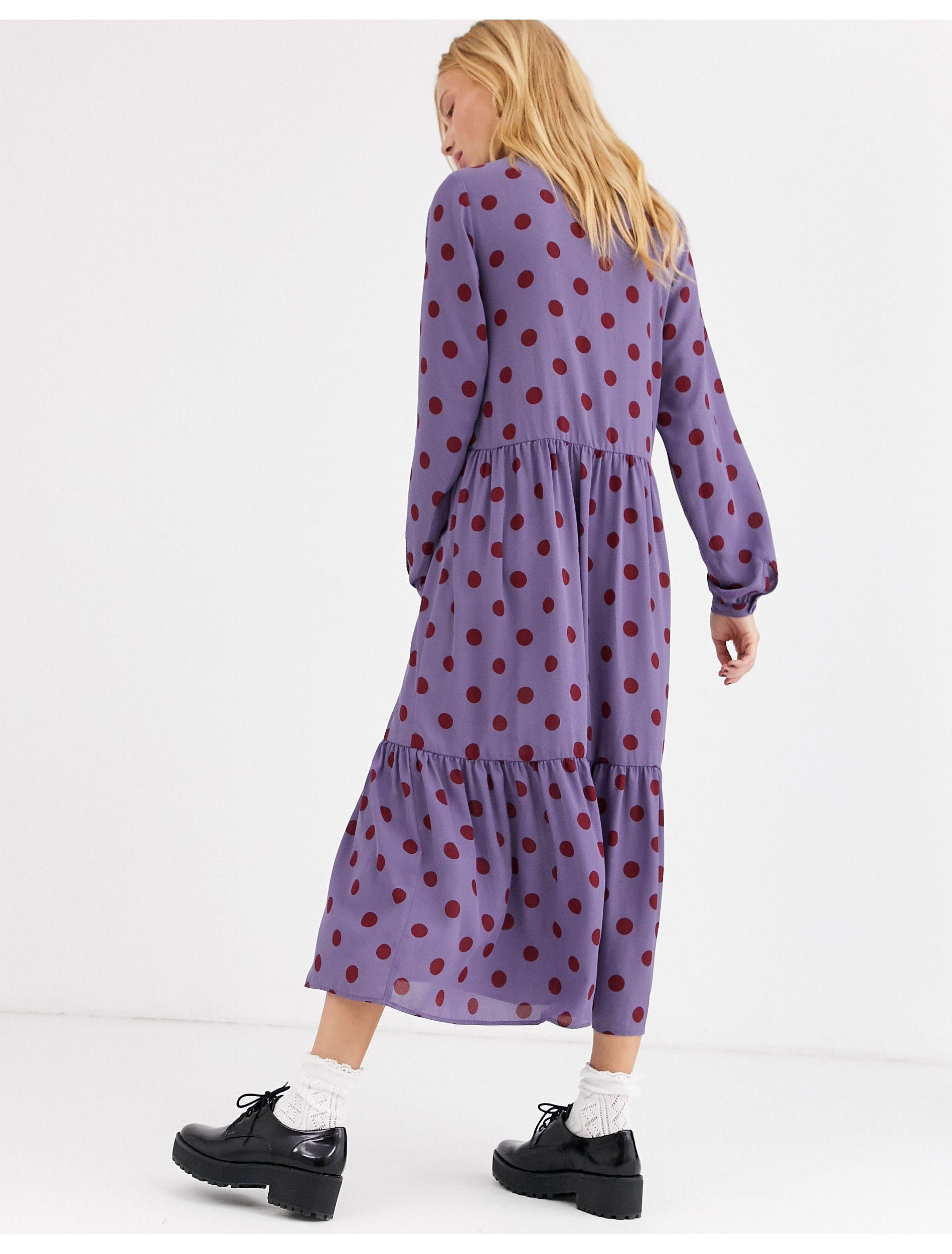 polka dot dress rust