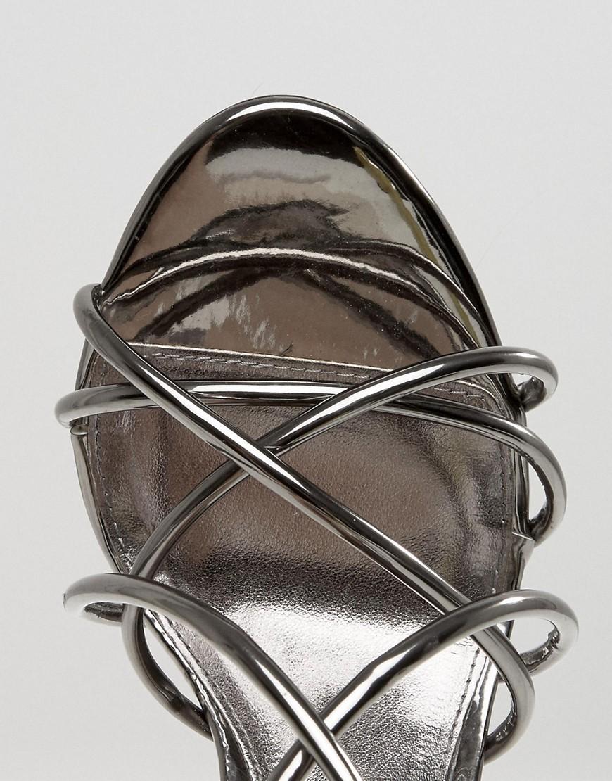 Strappy pewter clearance heels