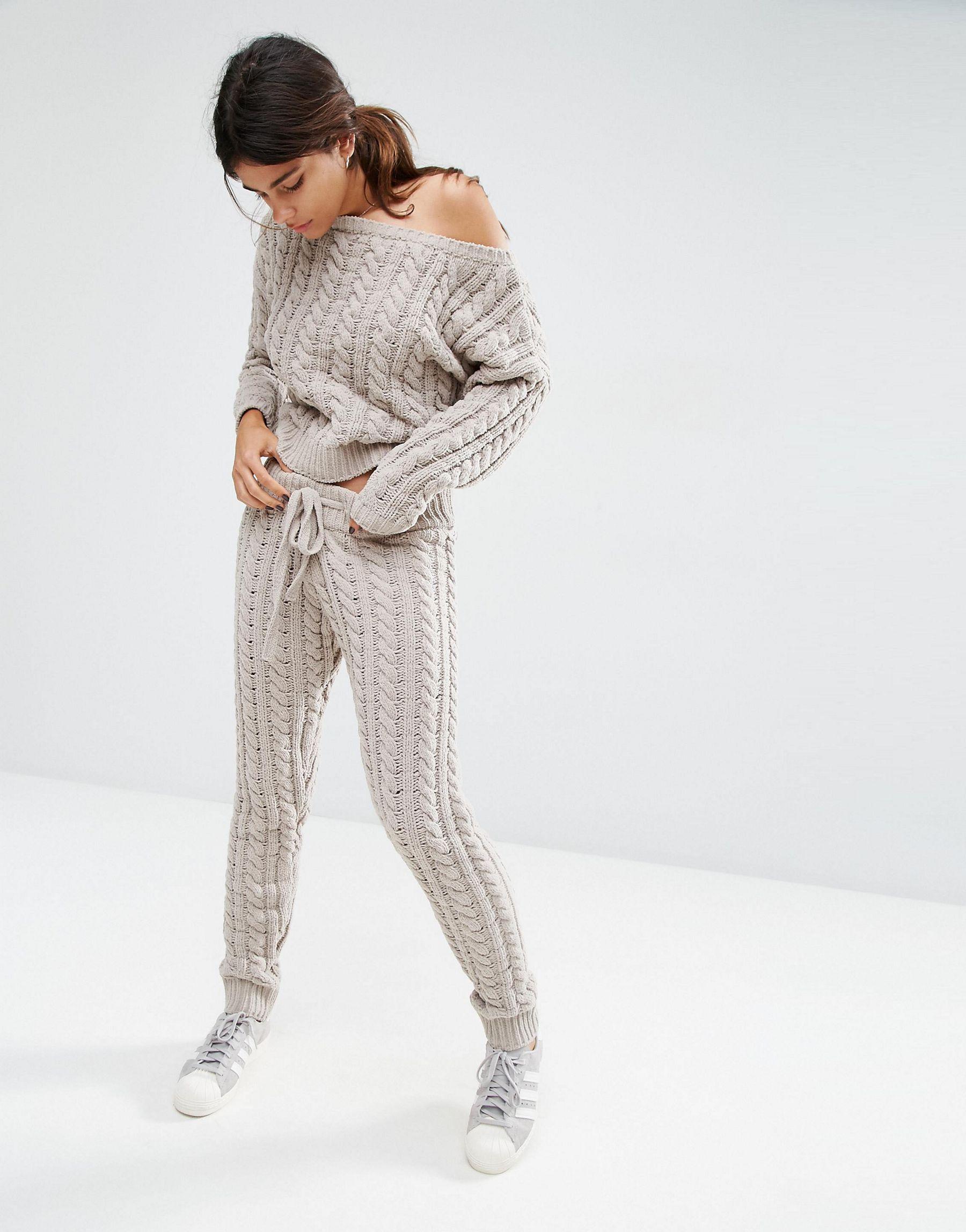 chenille jogger set