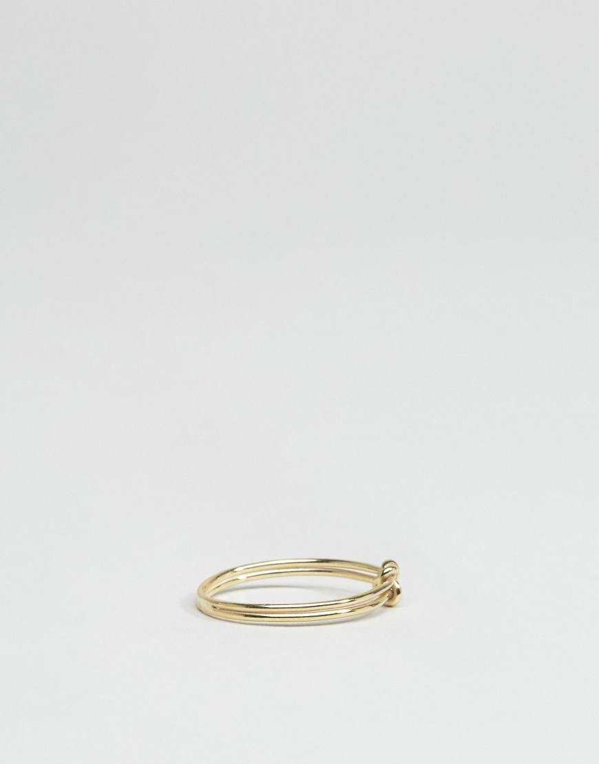 Asos Gold Plated Sterling Double Knot Ring Asos Gold Plated Sterling Double Knot Ring