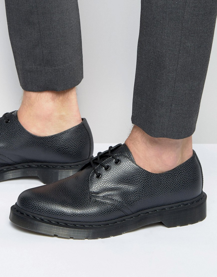 Dr. Martens Leather 1461 Pebble 3 Eye Shoes in Black for Men | Lyst  Australia
