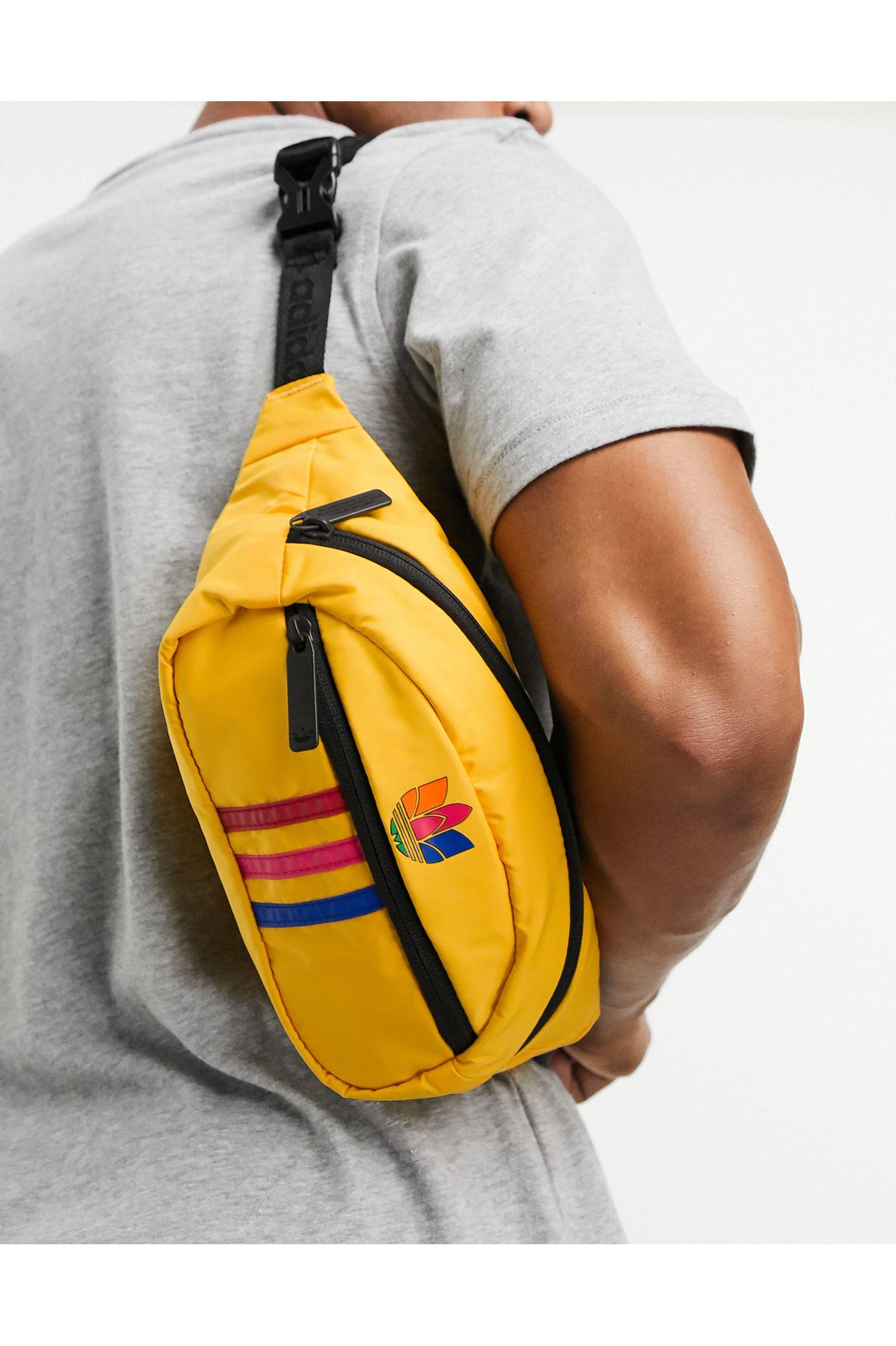 adidas yellow stripes backpack