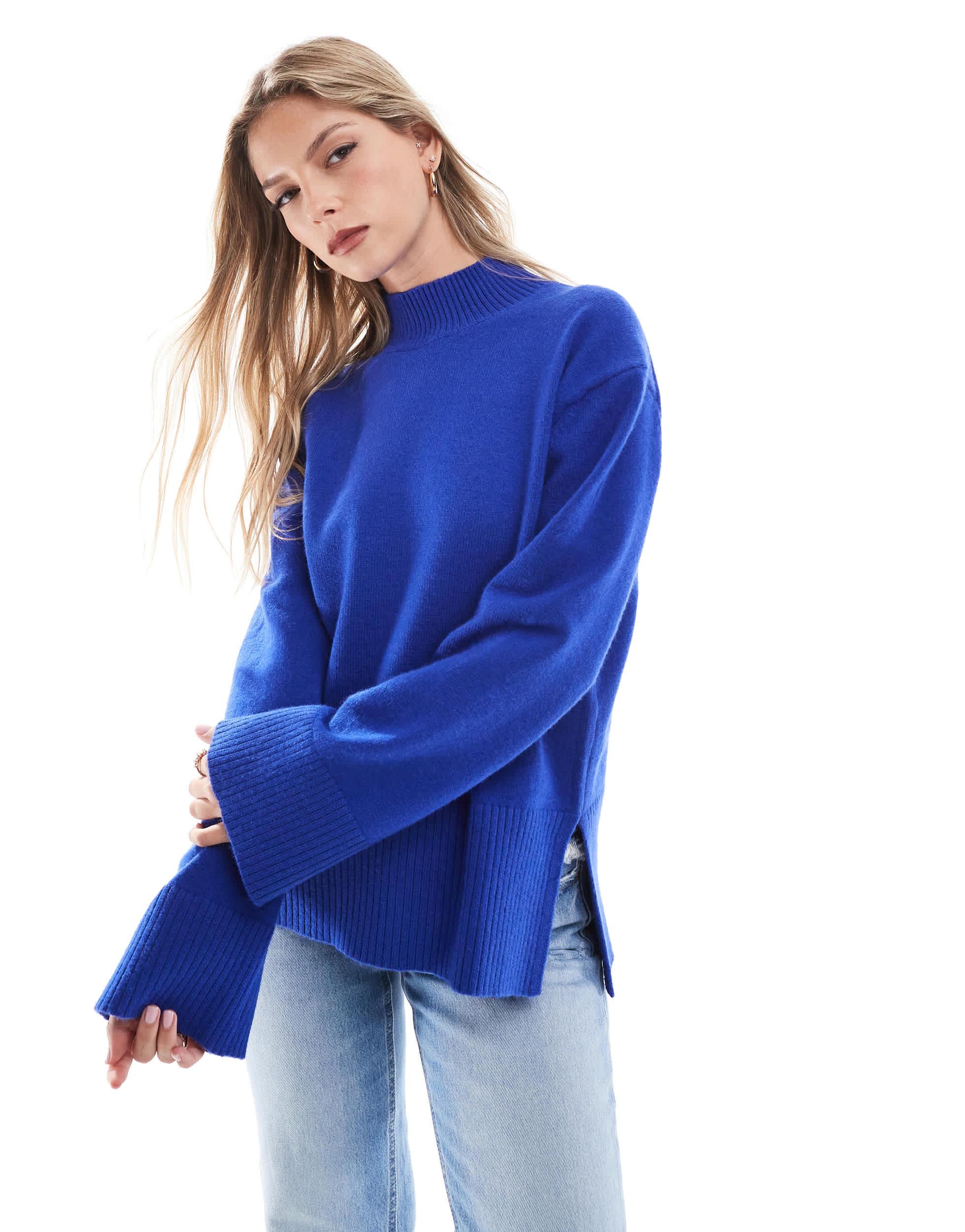 Pull bleu bershka sale