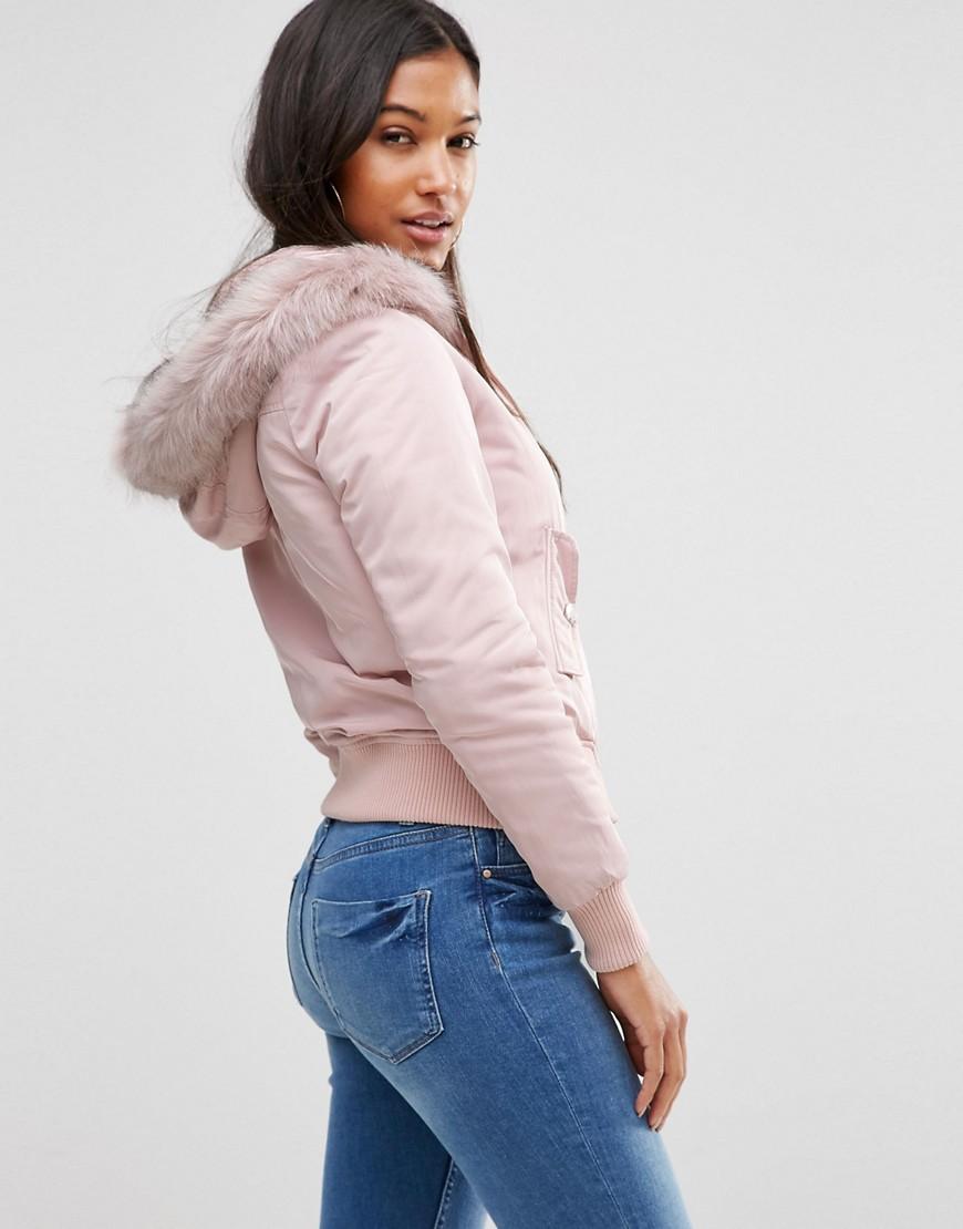 lipsy tracksuit fur hood