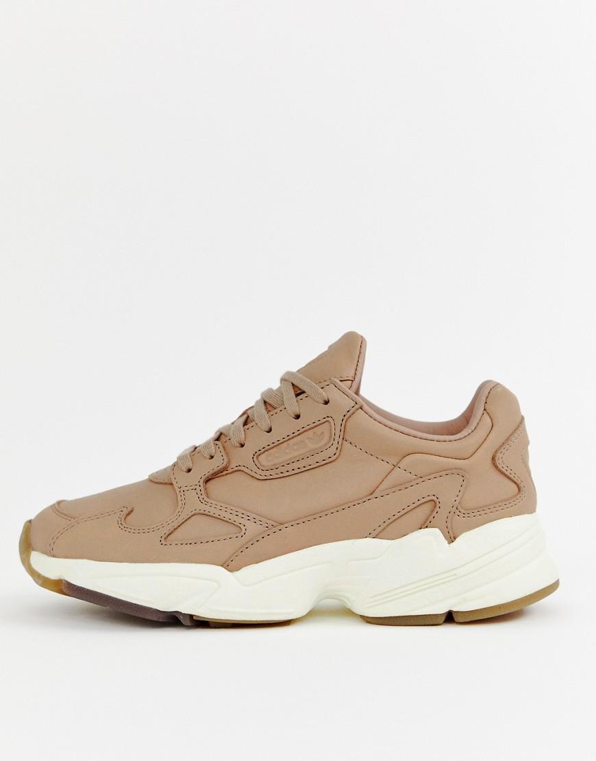 adidas Adidas Orignals Leather Falcon Trainers In Beige in Natural | Lyst