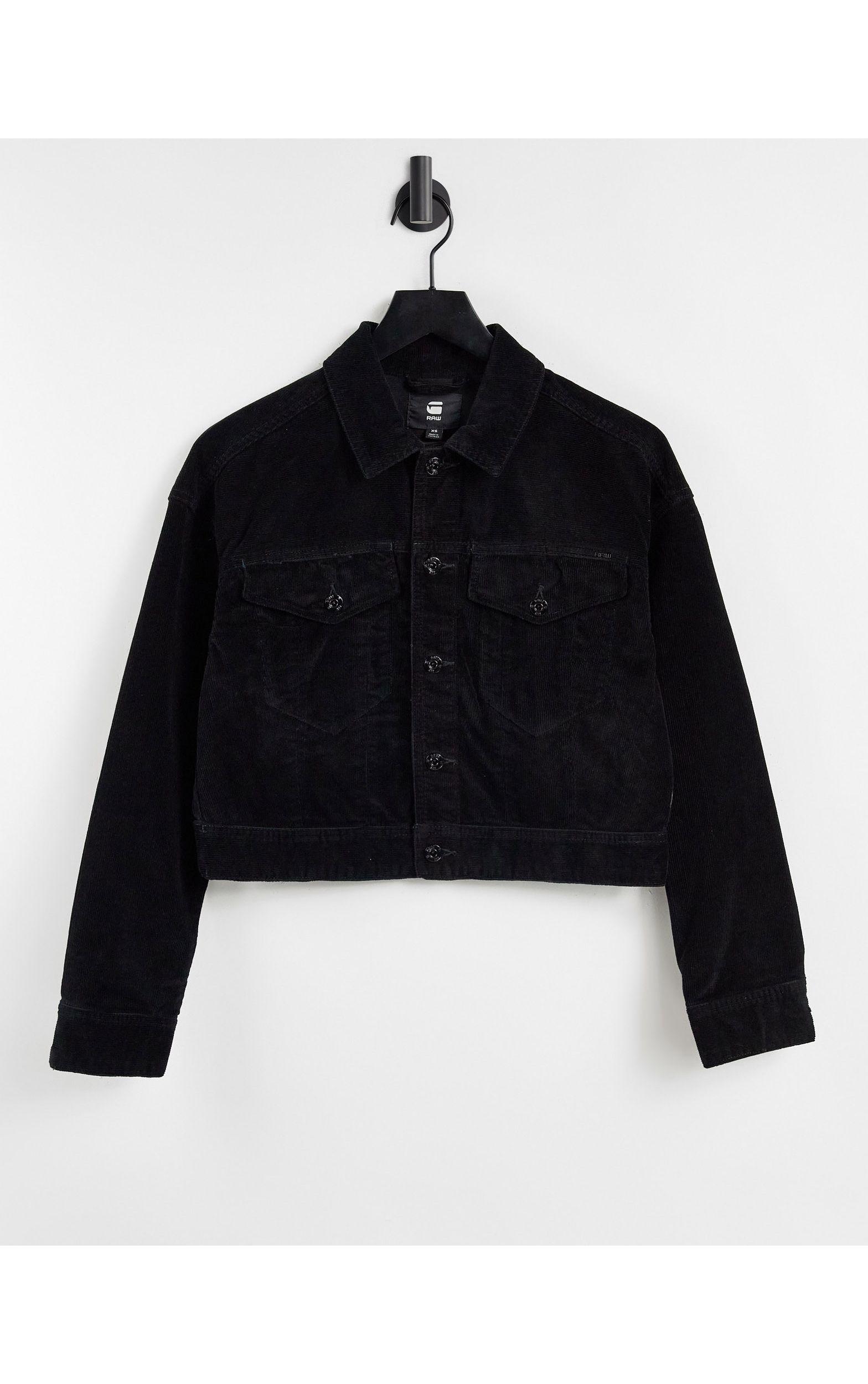black cord denim jacket