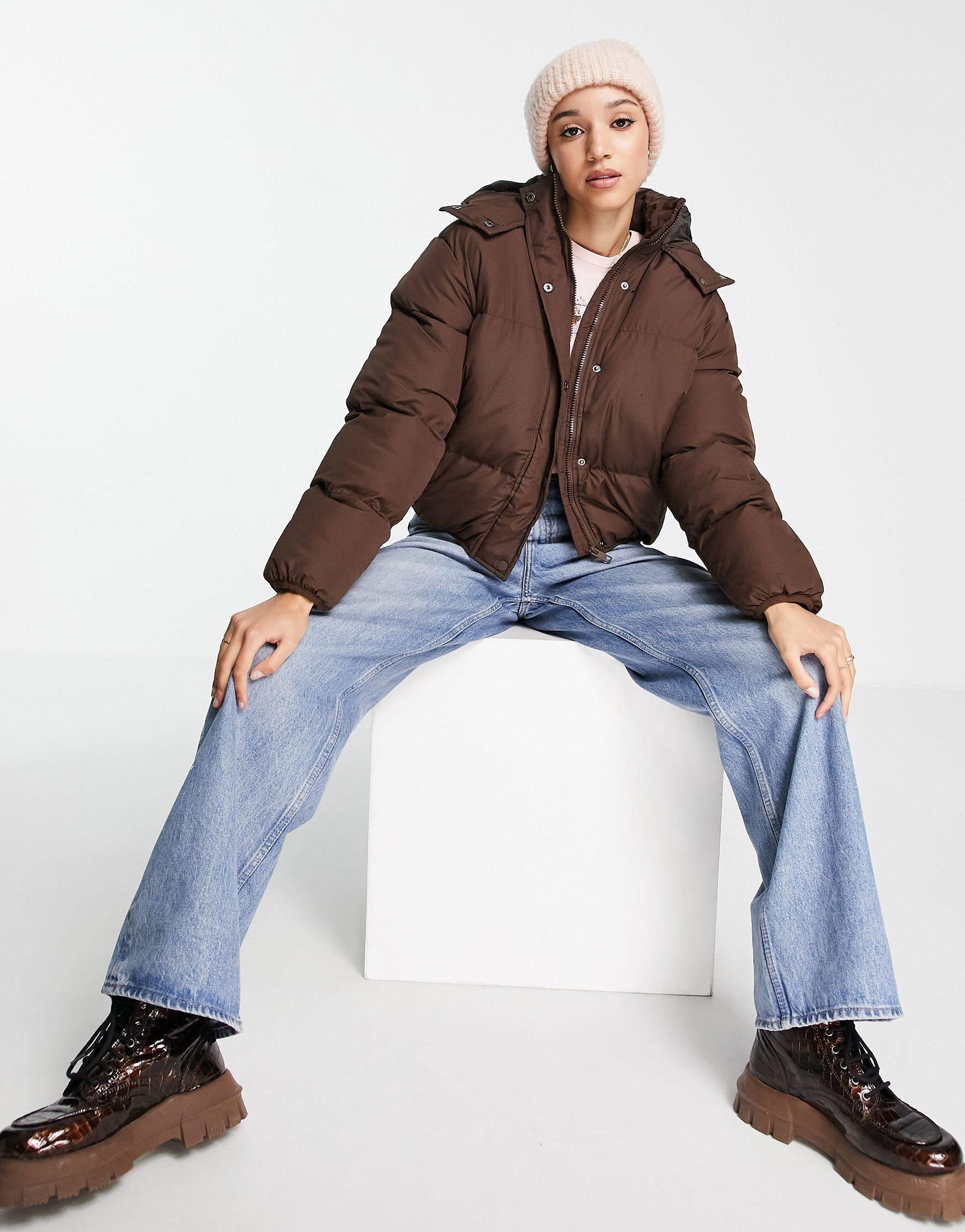 brave soul bunny hooded puffer jacket with hood