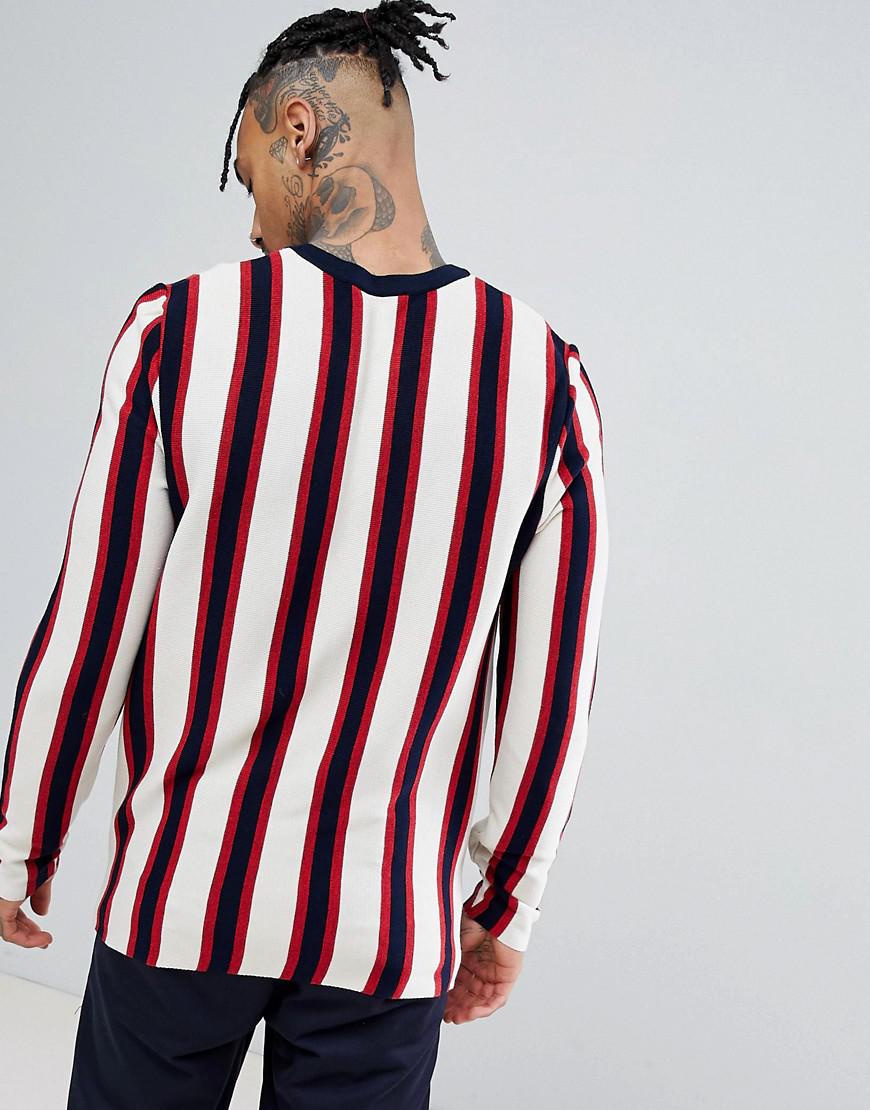 vertical striped sweatshirt