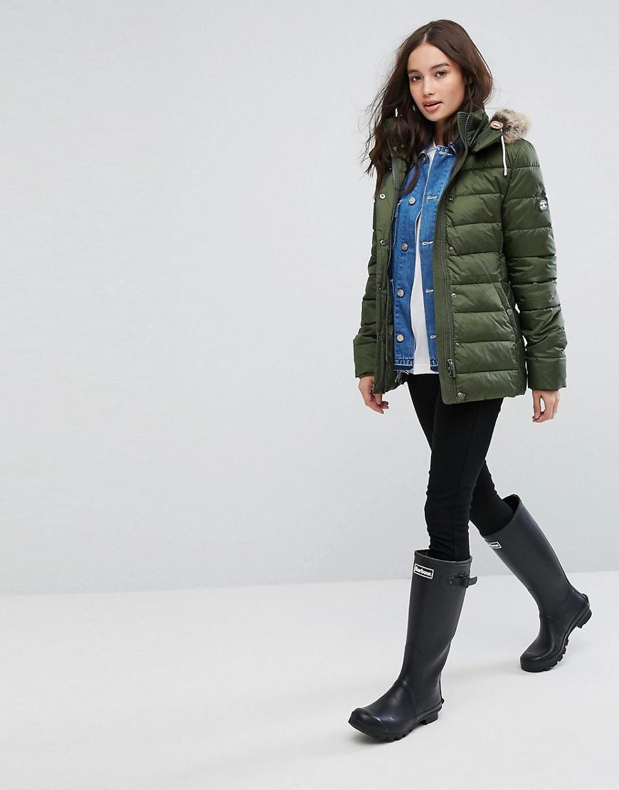 barbour shipper quilted jacket green