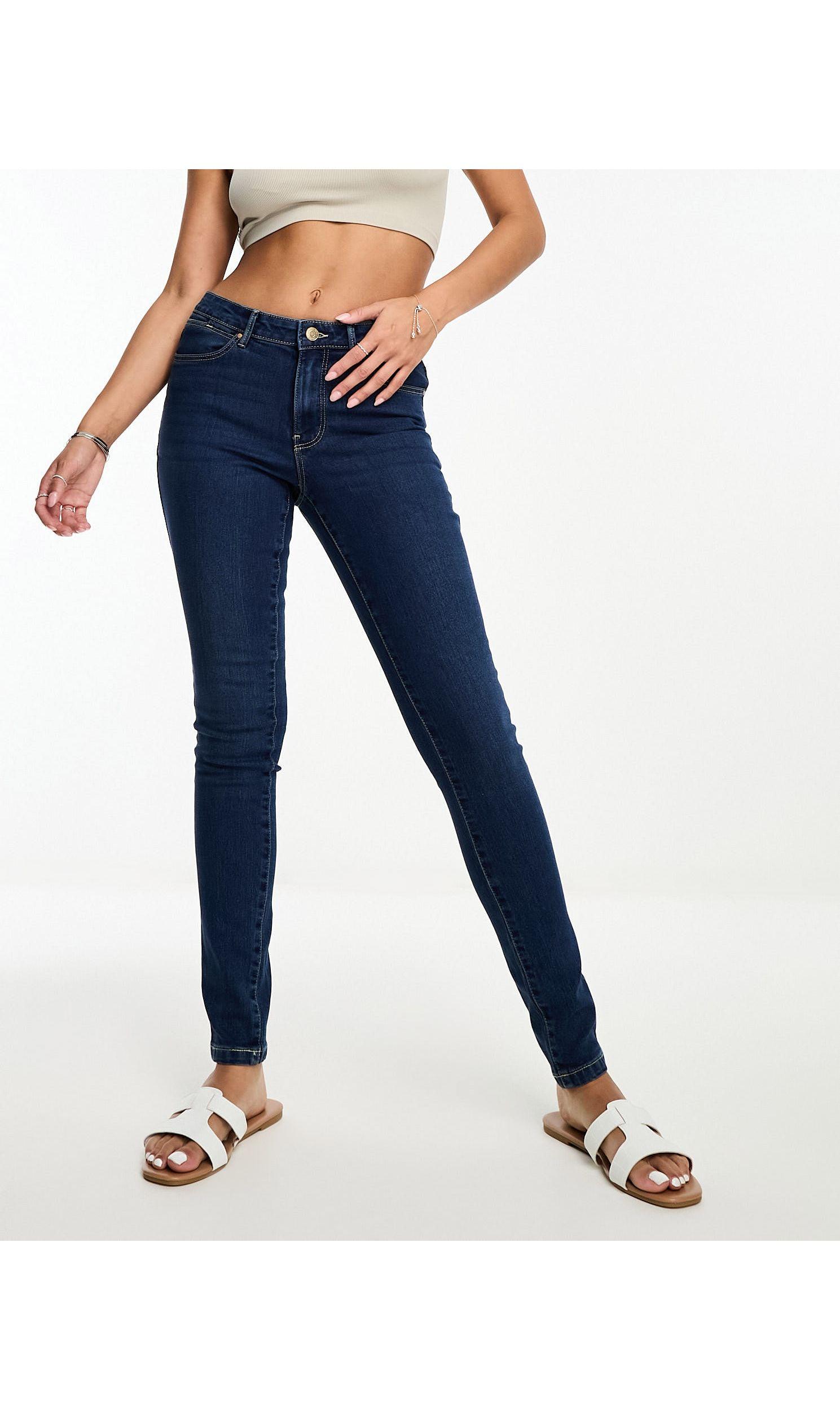 Vero Moda Skinny Mid Rise Jeans in Blue |