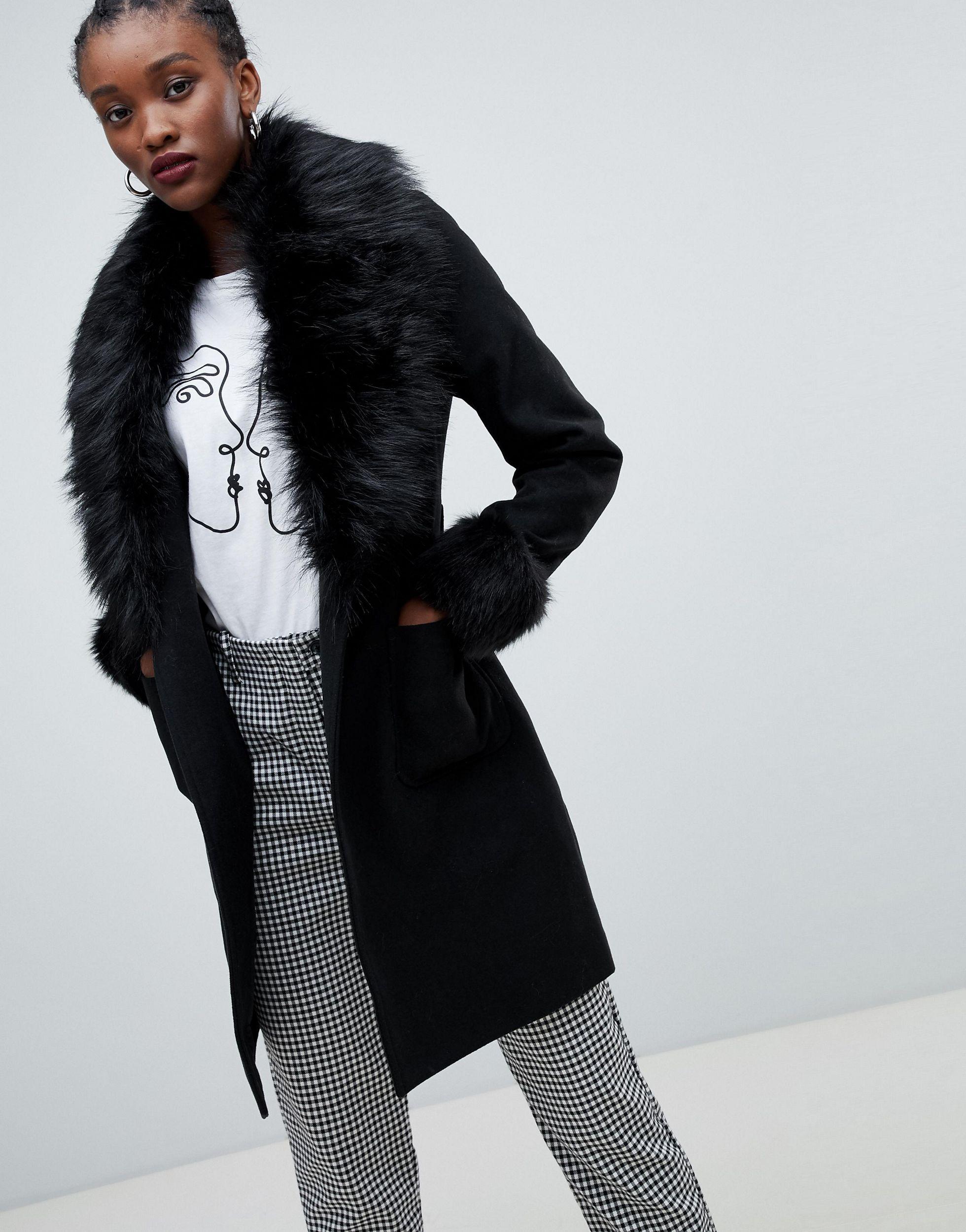 Black Coat Fur Trim | vlr.eng.br