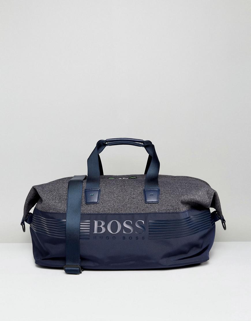 hugo boss leather duffle bag