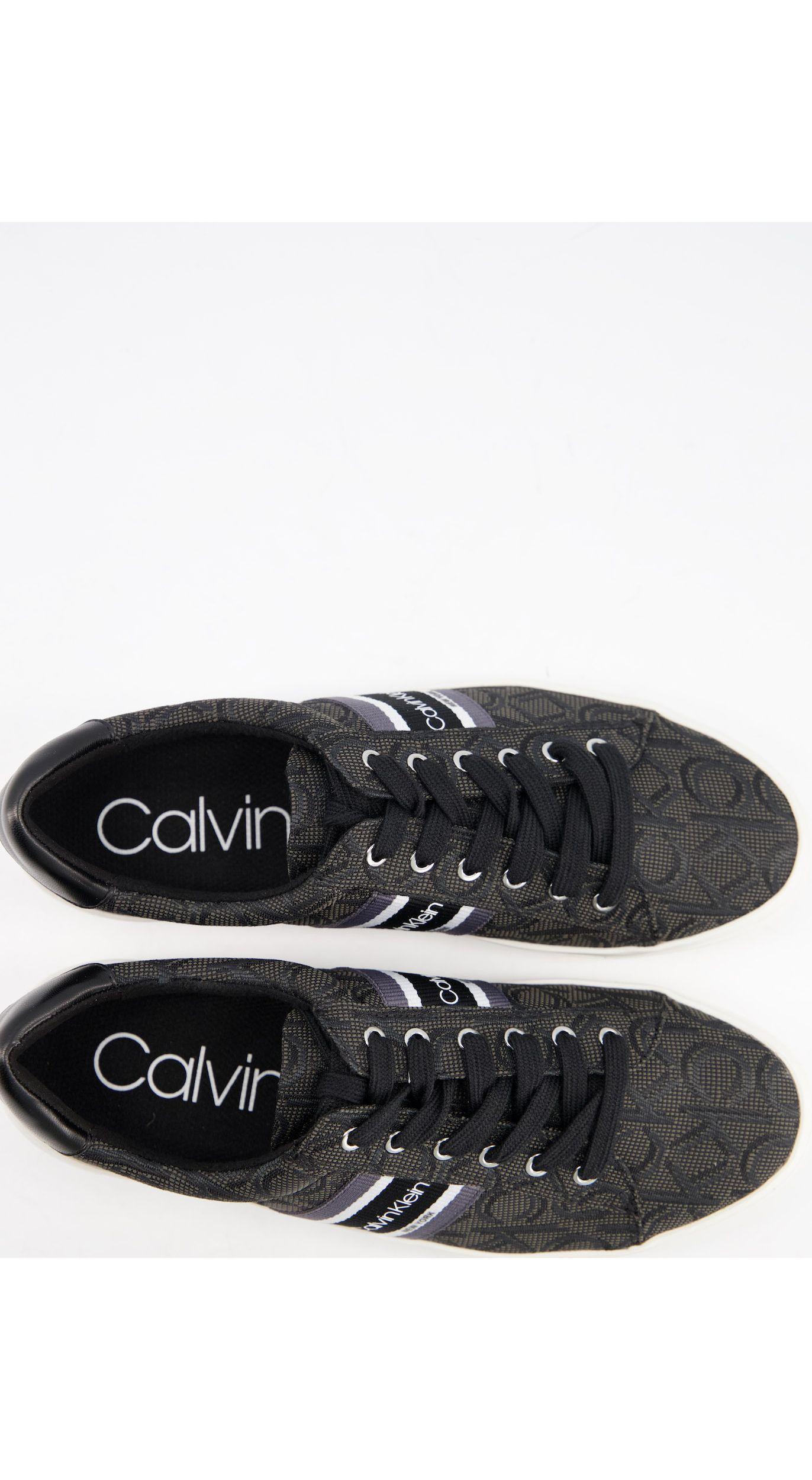 Calvin Klein Jinjer Flatorm Logo Sneakers in Black - Lyst