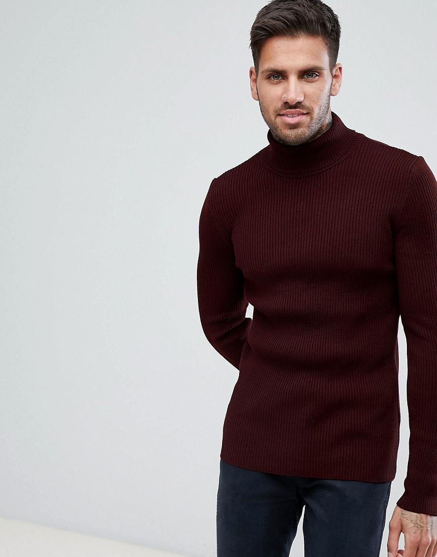 Бордовый свитер мужской с чем носить