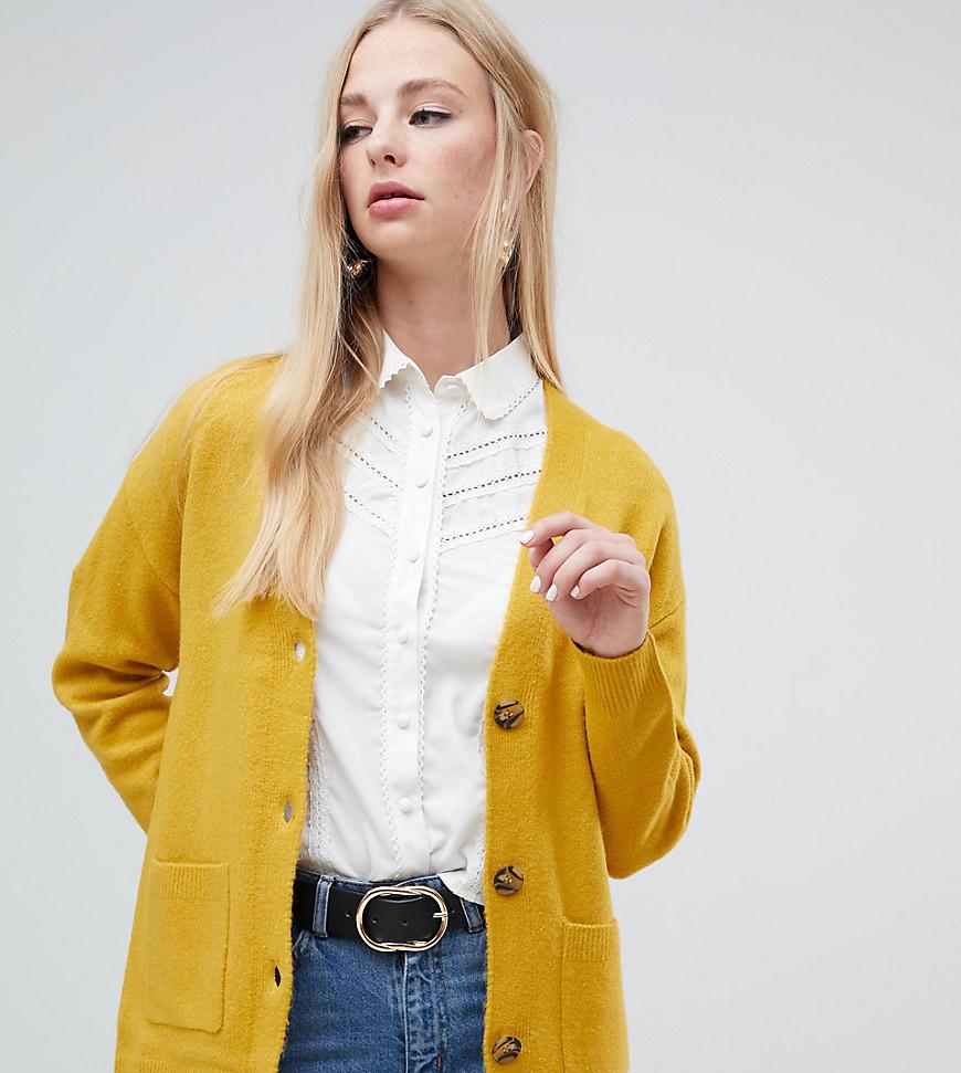 Warehouse Synthetic Cardigan In Mustard in Yellow - Lyst