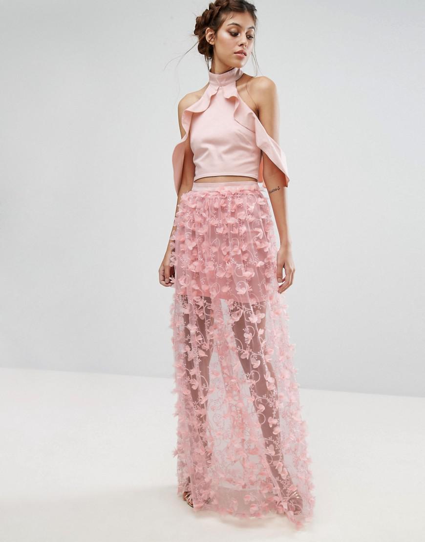 textured maxi skirt