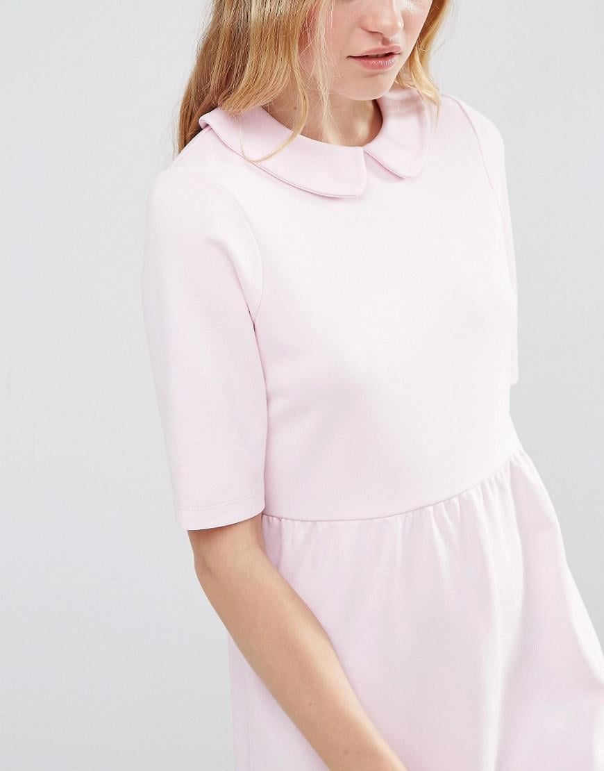 pink dress with collar