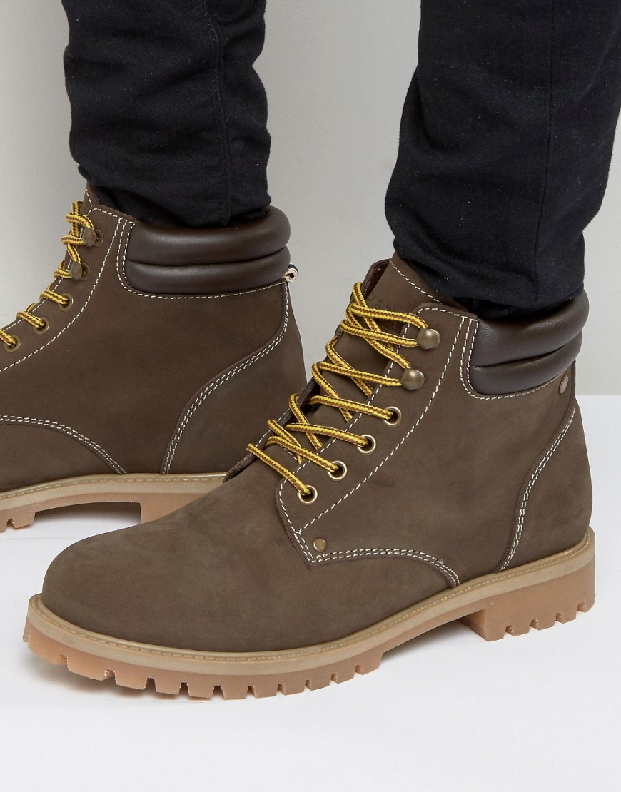 Jack & Jones Suede Stoke Nubuck Boots in Brown for Men | Lyst