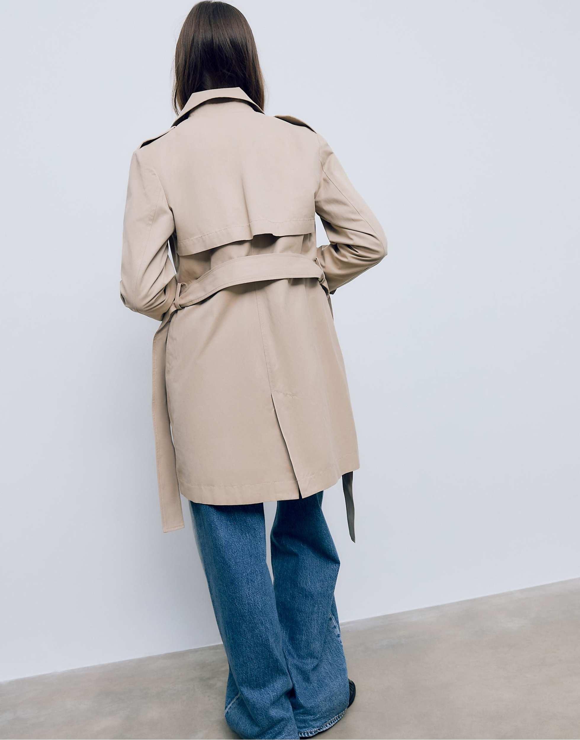 Trench Zara En Simili Daim Rose - Double Poitrine - Taille XS - Neuf Sans étiquettes