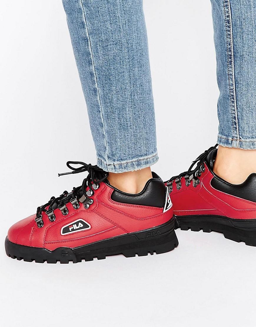 Fila Leather Trailblazer Boots In Red | Lyst
