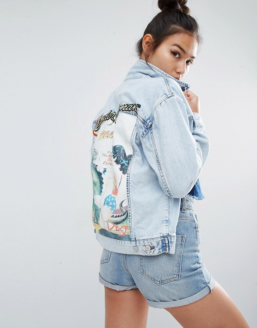 pull and bear denim jacket womens