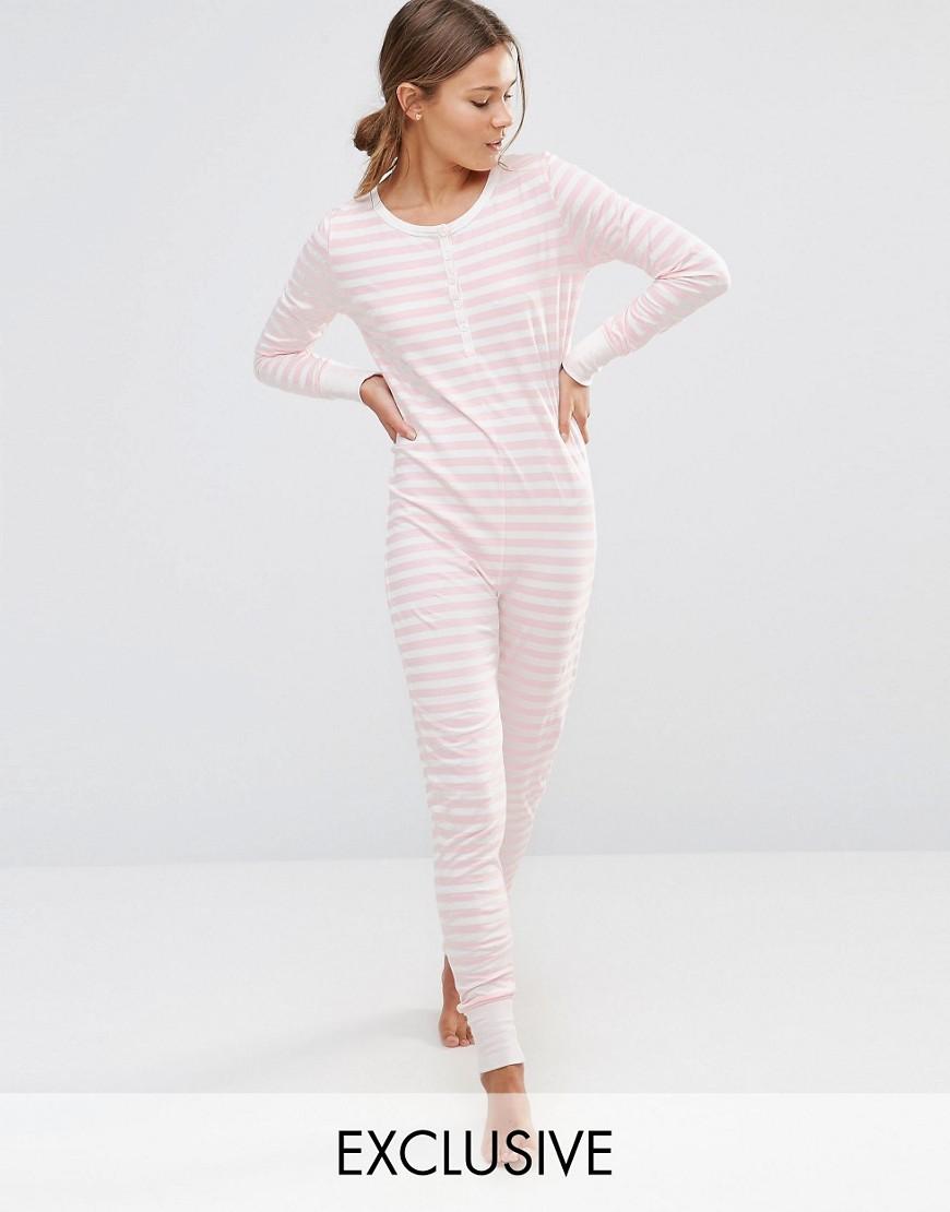 pink striped onesie