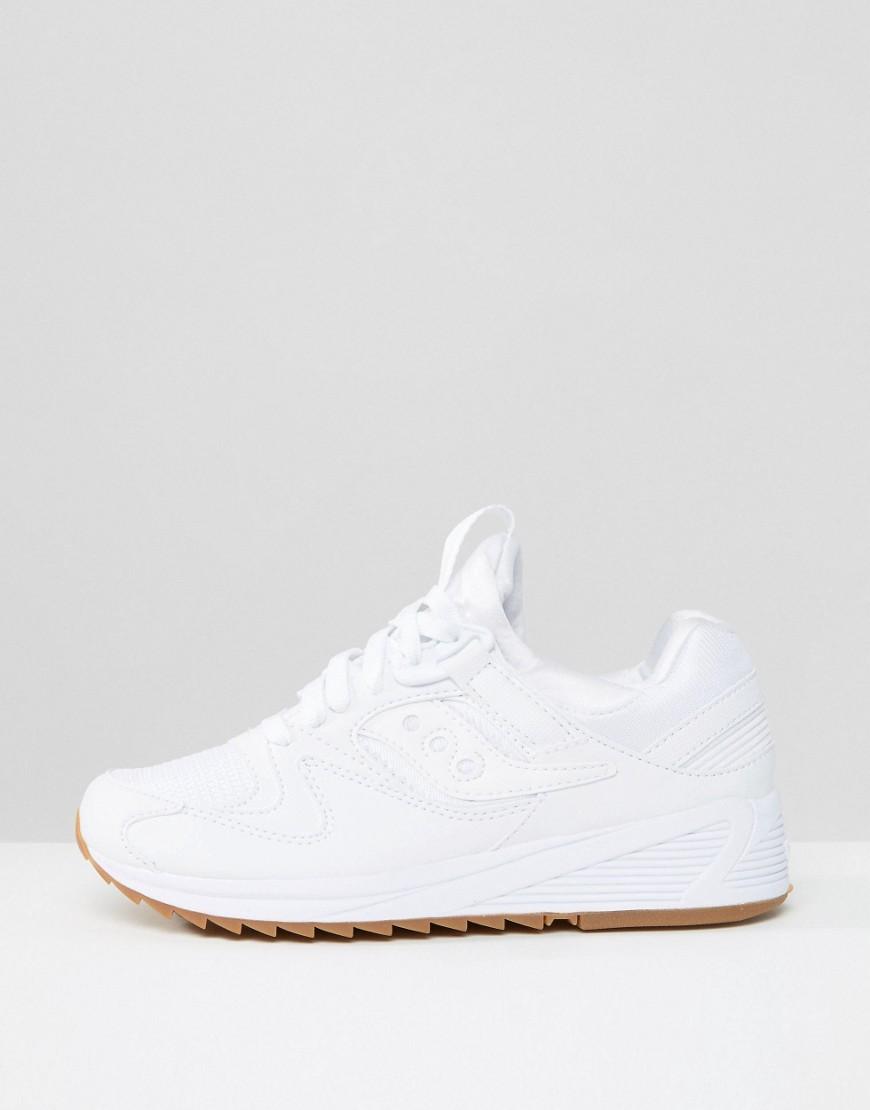 Saucony Grid 8500 Trainers With Gum Sole in White | Lyst