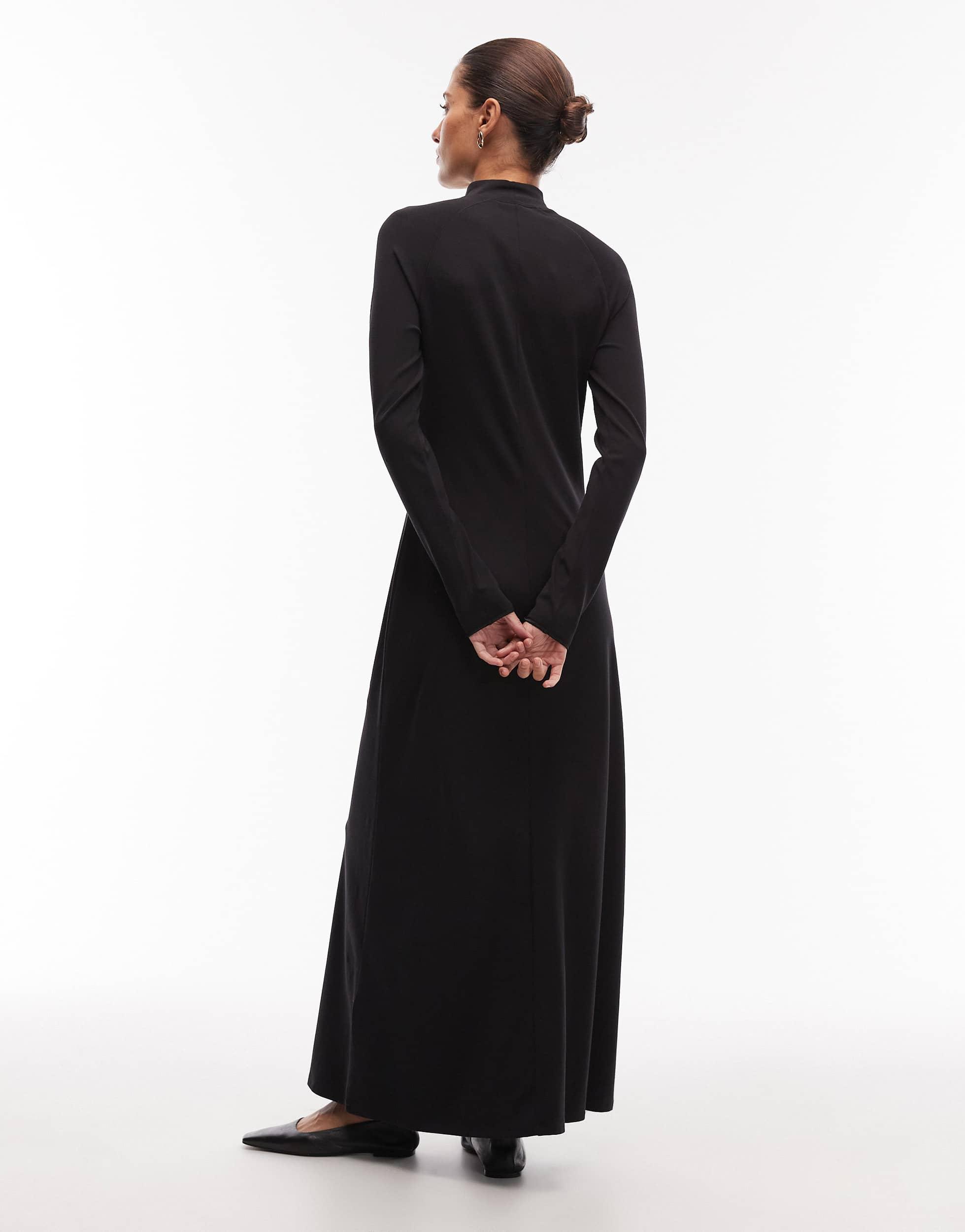 arket maxi dress Arket Pure Cotton Jersey Maxi Dress With Short Sleeves In Blue