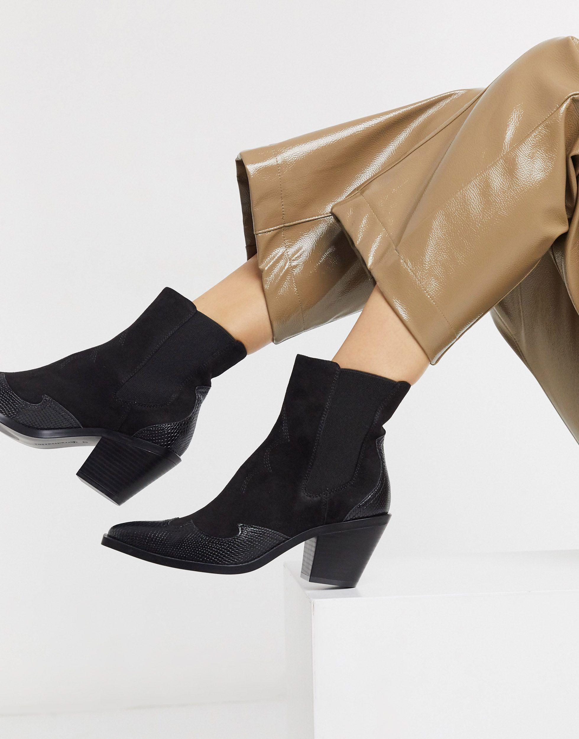 Botines Chelsea negros Stradivarius de color Negro | Lyst