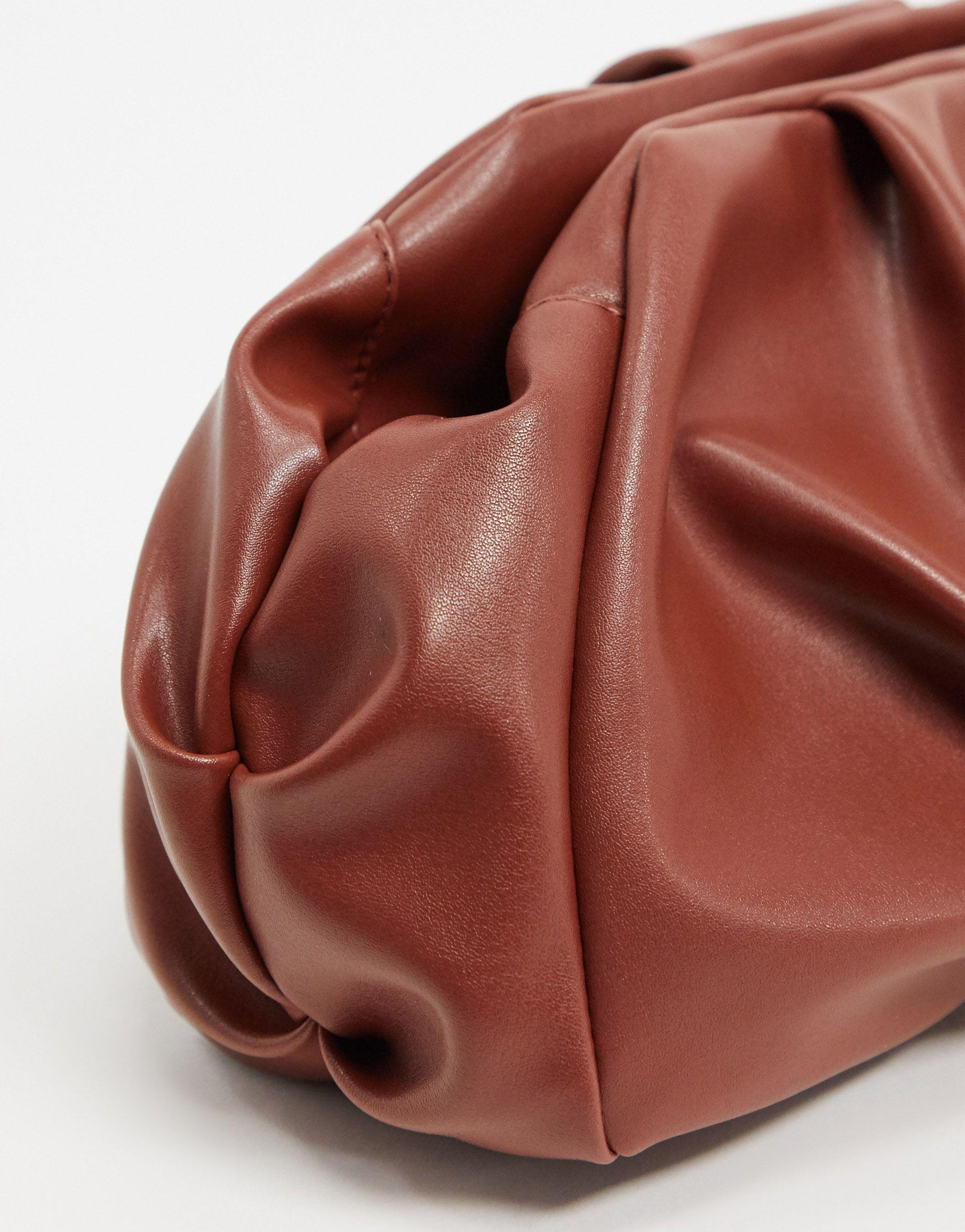 Oversized ruched clutch bag hotsell