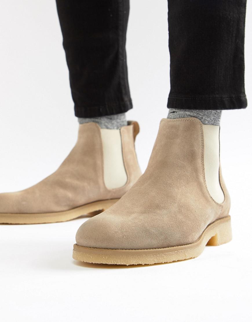 light grey suede chelsea boots mens