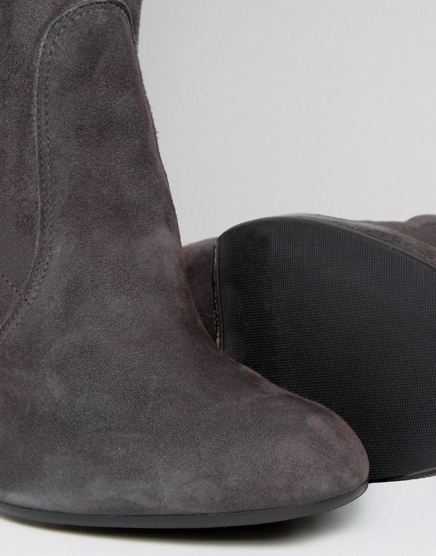 dune sibyl leather over knee boots