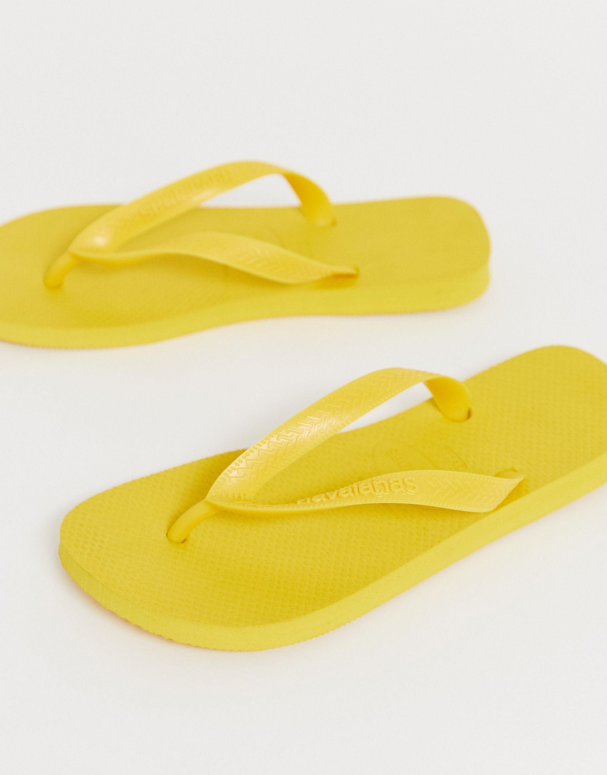 Yellow havaianas flip flops Clearance